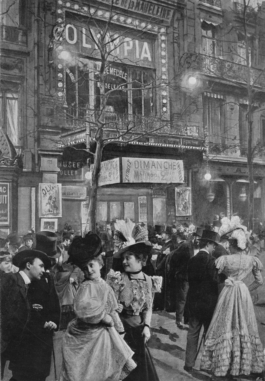 Boulevardilla - poistumassa Olympiasta, 1900 tekijältä Unbekannt