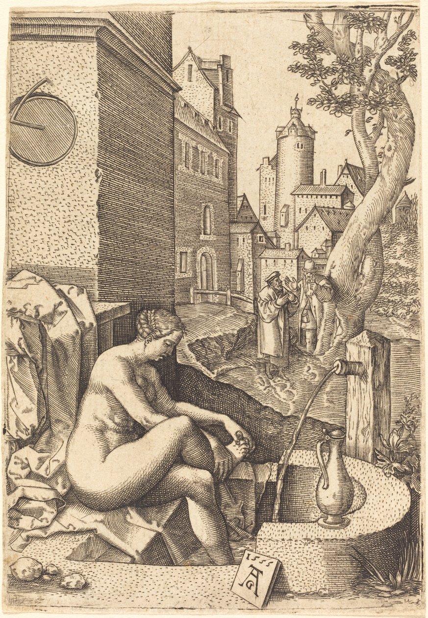Susanna yllätti kaksi vanhinta, 1555. tekijältä Unbekannt