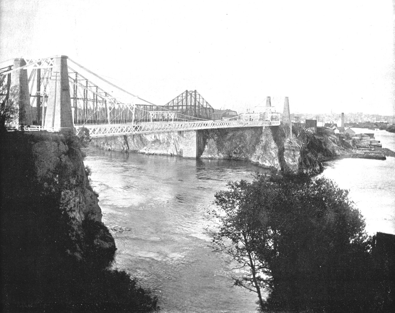 Suspension and Cantilever Bridges, St John, New Brunswick, Kanada, c1900. tekijältä Unbekannt