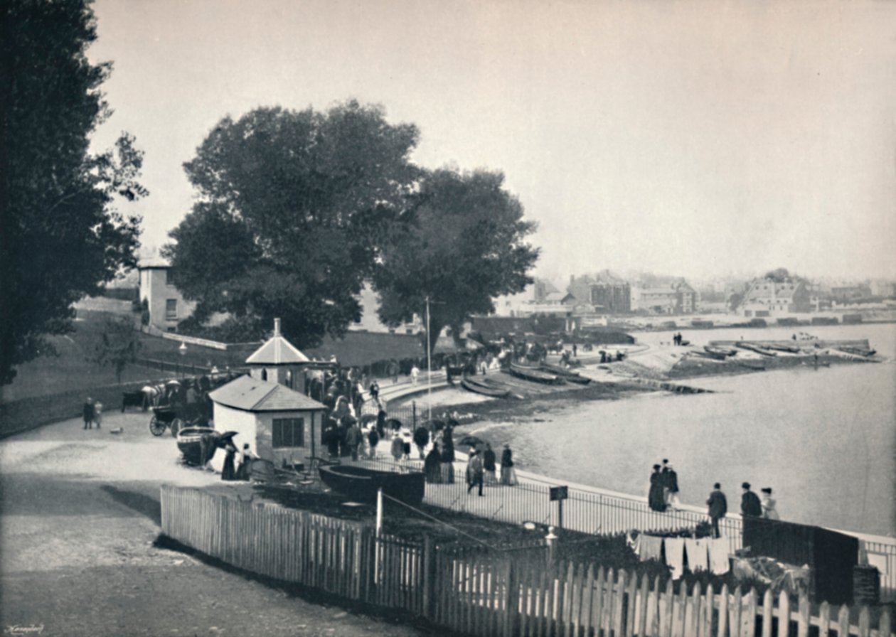 Swanage - Näkymä kaupunkiin ja merelle, 1895 tekijältä Unbekannt