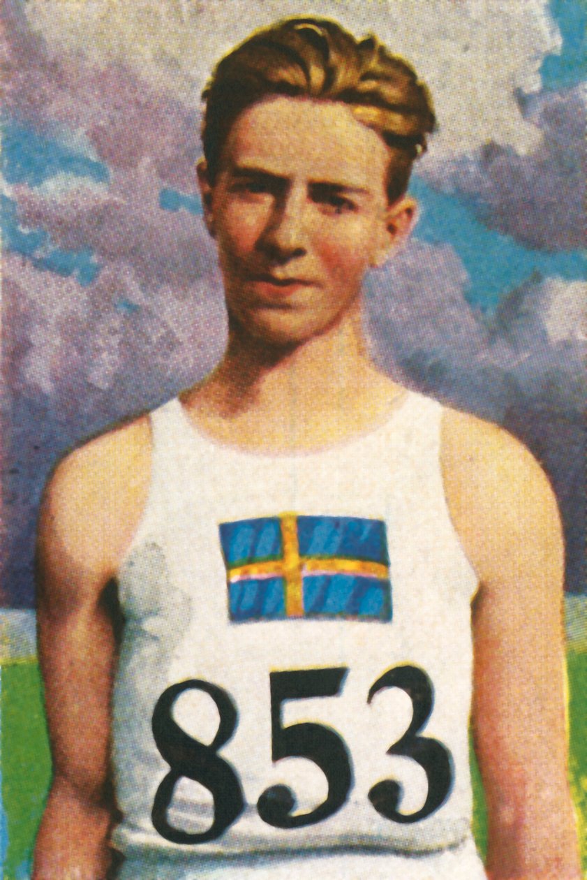Ruotsalainen keihäänheittäjä Erik Lundquist, 1928. tekijältä Unbekannt