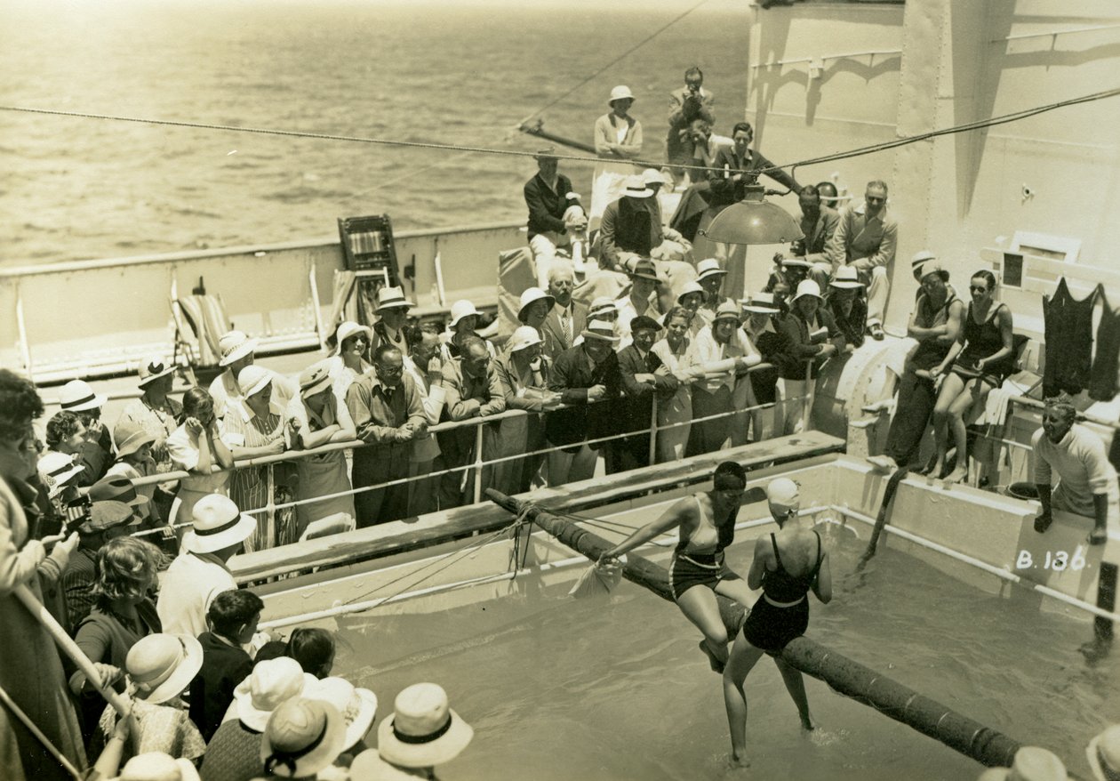 Uima-allas RML Atlantis -laivalla, c1929-c1939 tekijältä Unbekannt