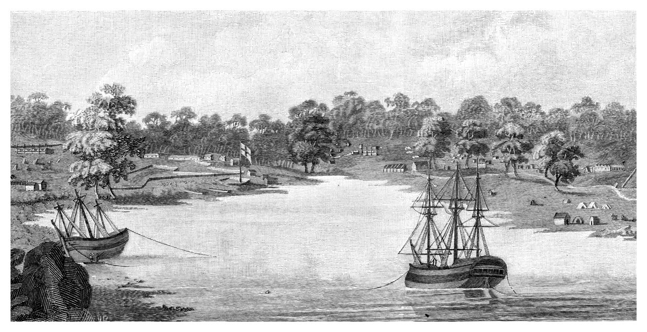 Sydney Cove, Uusi Etelä-Wales, Australia, 1788, 1886 tekijältä Unbekannt
