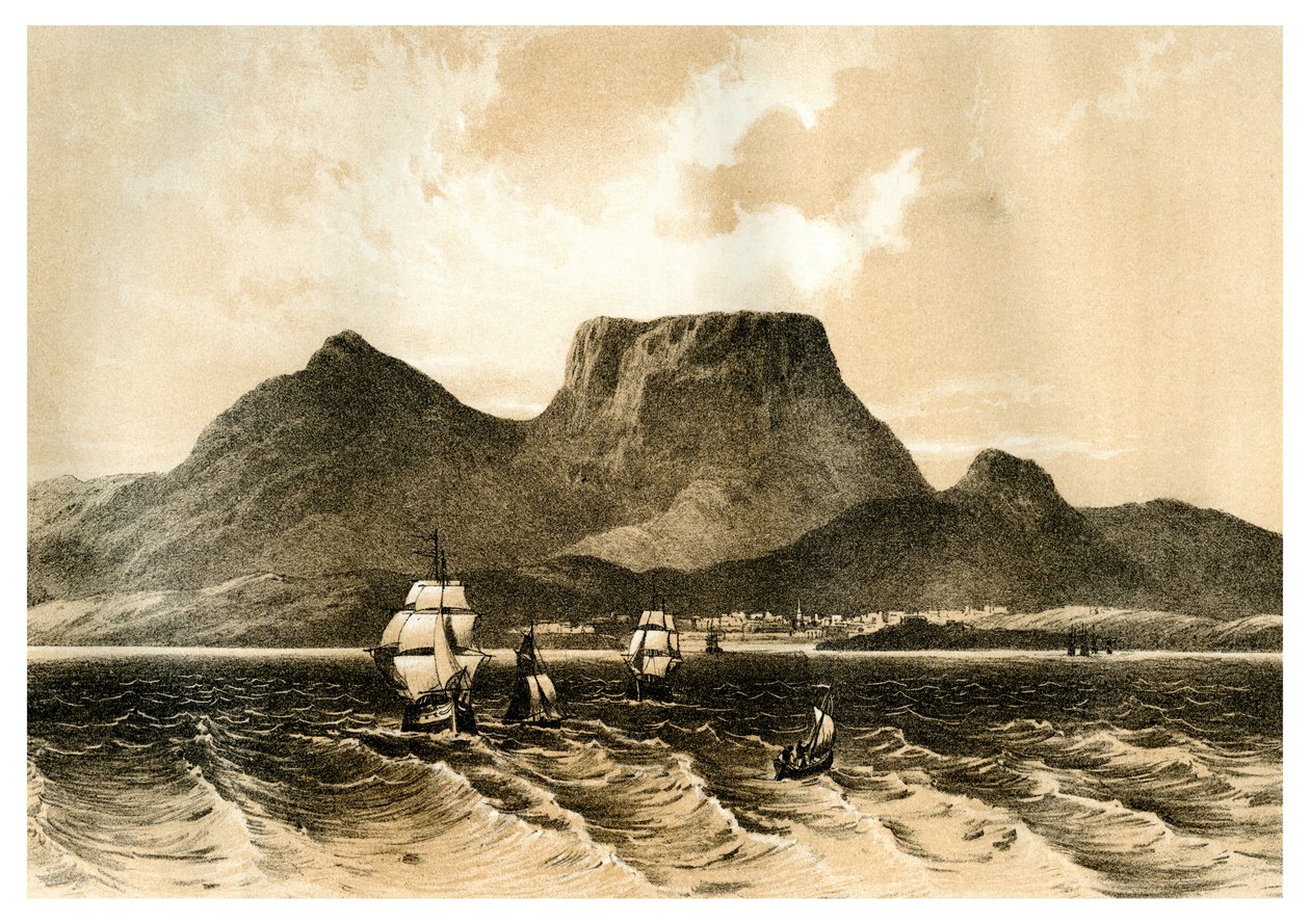 Table Mountain, Cape of Good Hope, Etelä-Afrikka, 1883 tekijältä Unbekannt