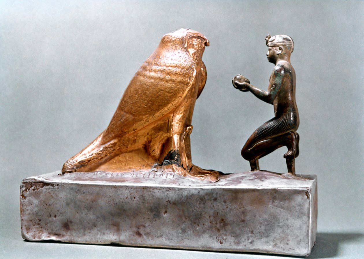 Taharqa haukka Hemenin edessä, muinainen egyptiläinen, 7. vuosisadalla eKr tekijältä Unbekannt