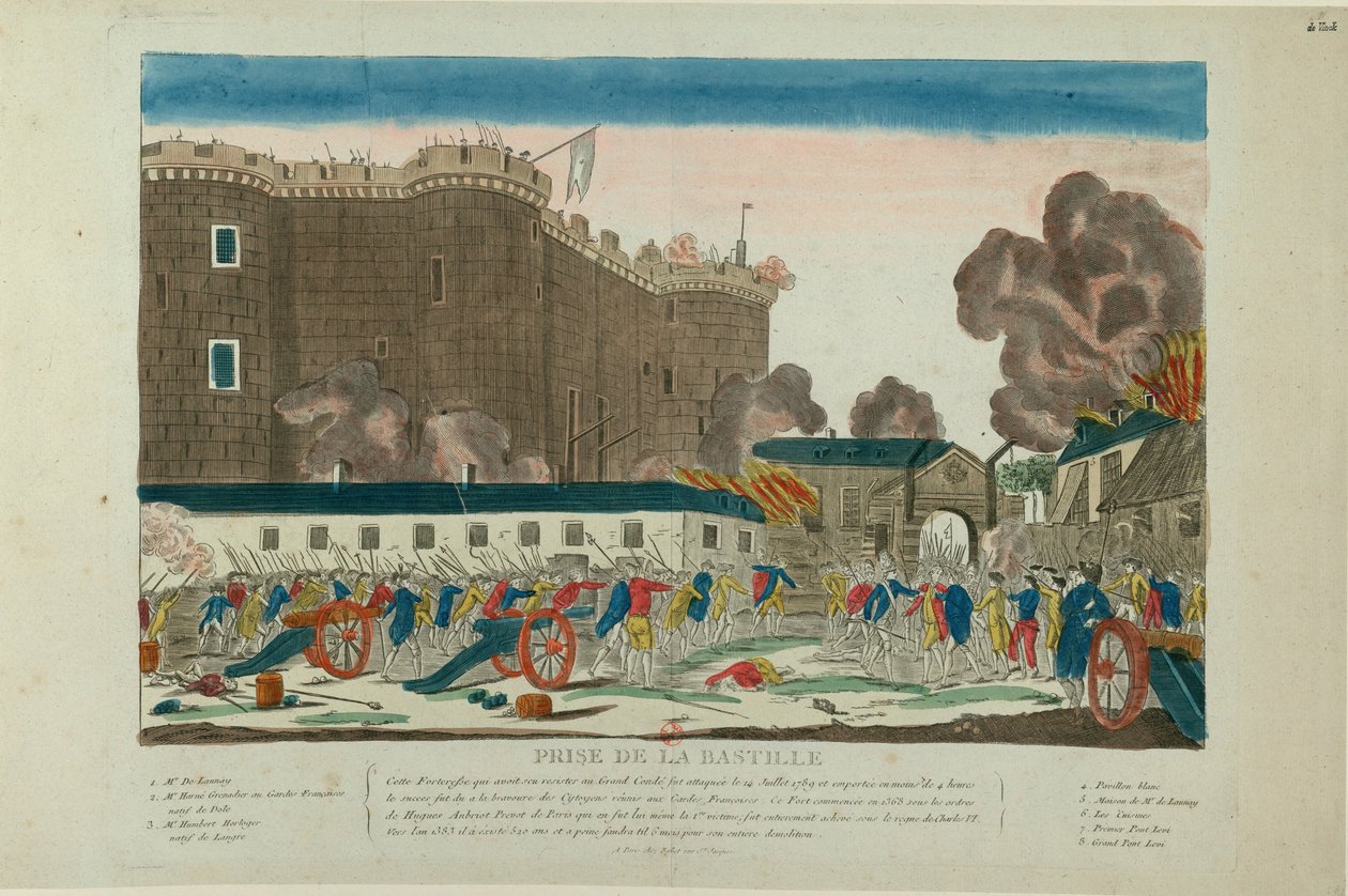 Bastillen valloitus 14. heinäkuuta 1789 1789. tekijältä Unbekannt