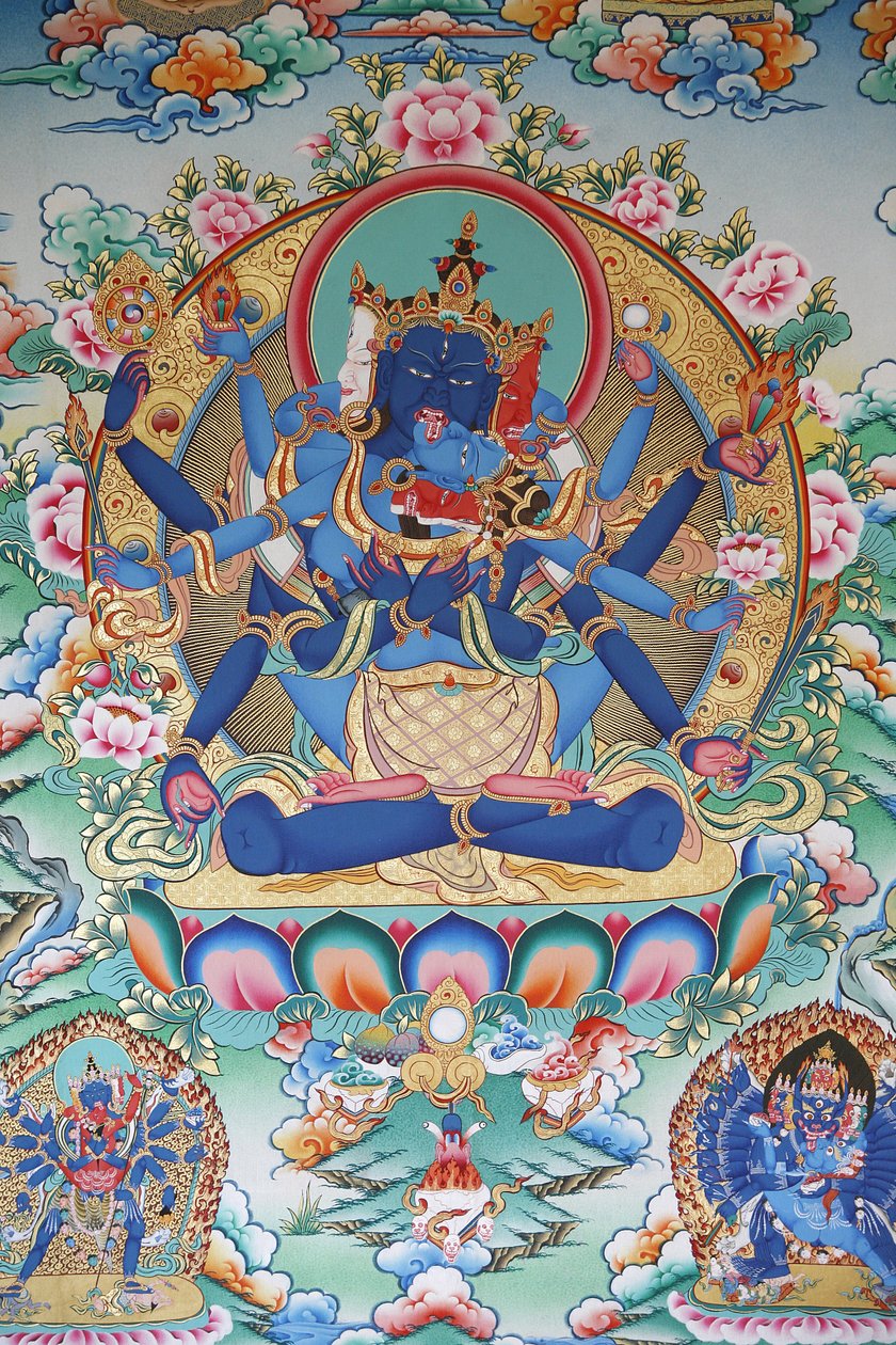 Tantrismi: Tiibetin tantrinen jumalatar. Kopanin luostari, Kathmandu, Nepal tekijältä Unbekannt