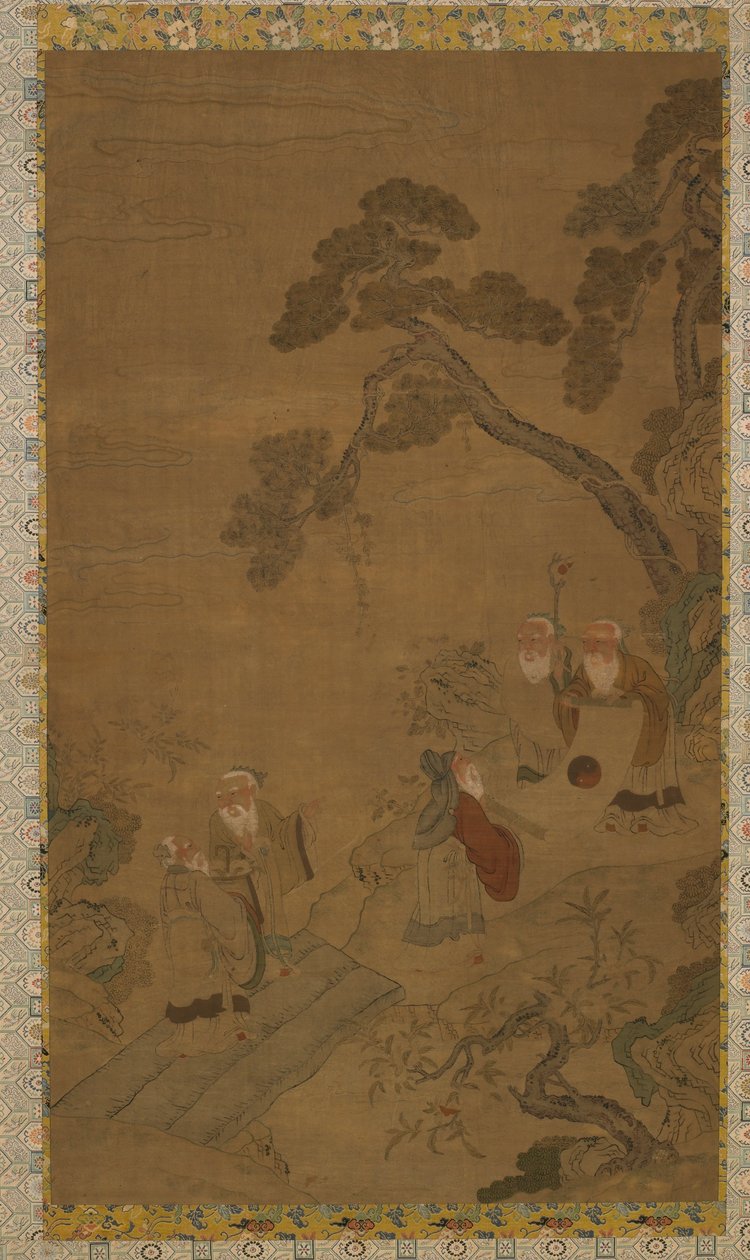 Kuvakudos: viisi viisasta puutarhassa mäntyjen alla, Ming-dynastiasta Qing-dynastiaan, 1368-1911. tekijältä Unbekannt