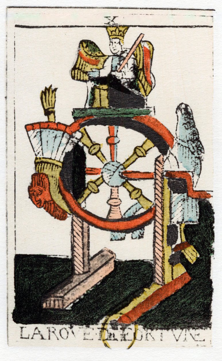 Onnenpyörän Tarot-kortti, Noblet Tarot, 1600-luku. tekijältä Unbekannt
