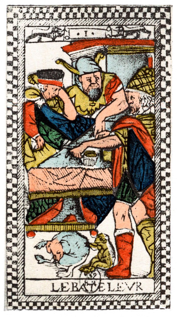 Jonglerin tai Mountebankin Tarot-kortti, Pariisin Tarot, 1500. tekijältä Unbekannt