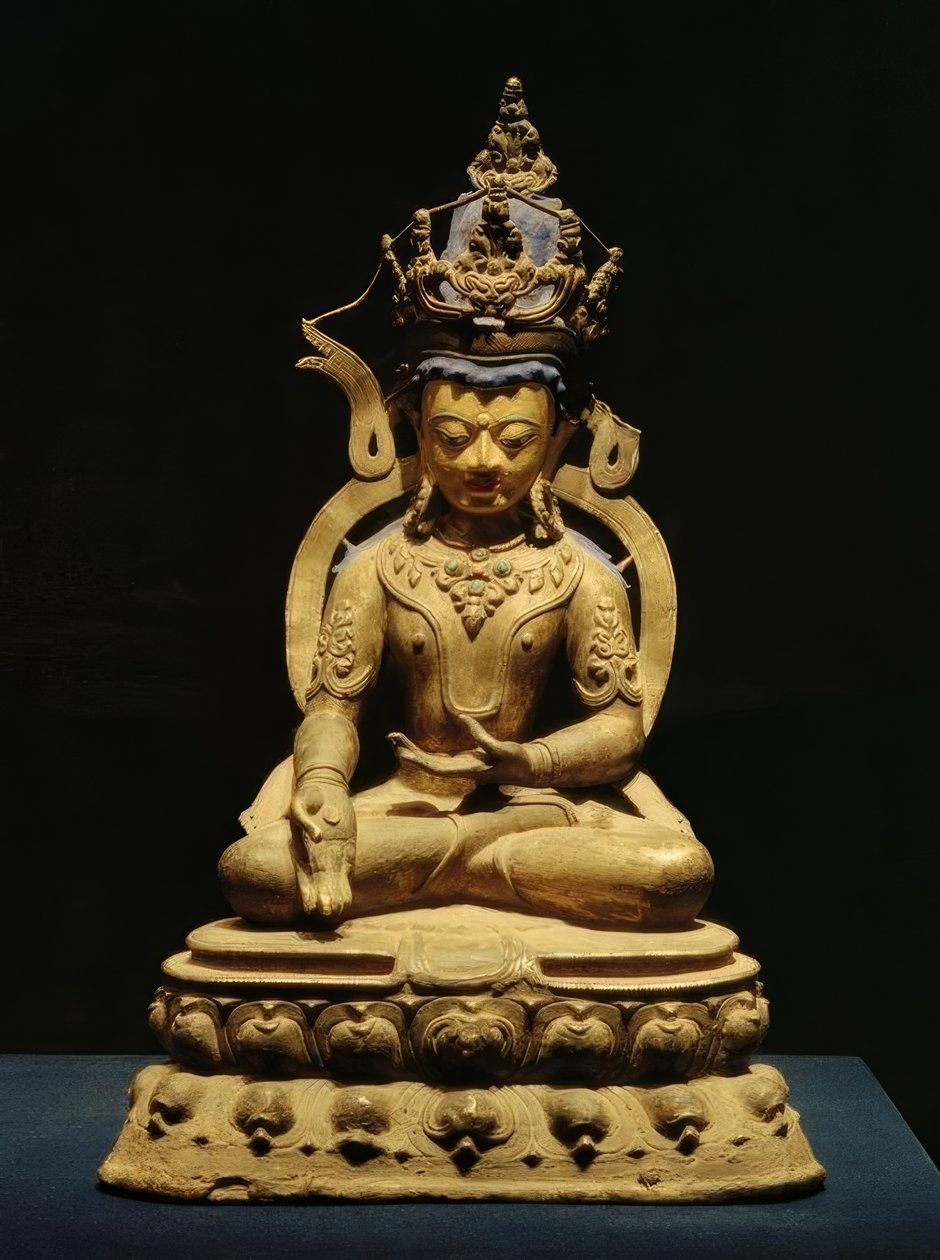 Tathagata Ratnasambhava / Skulptur, 1300 n. Chr. tekijältä Unbekannt