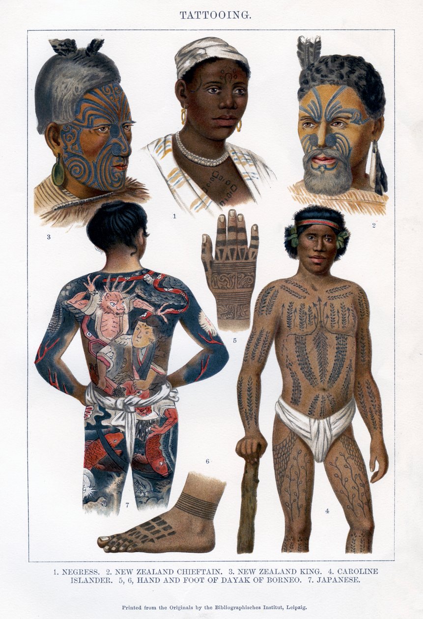 Tatuointi, 1800-1900 tekijältä Unbekannt