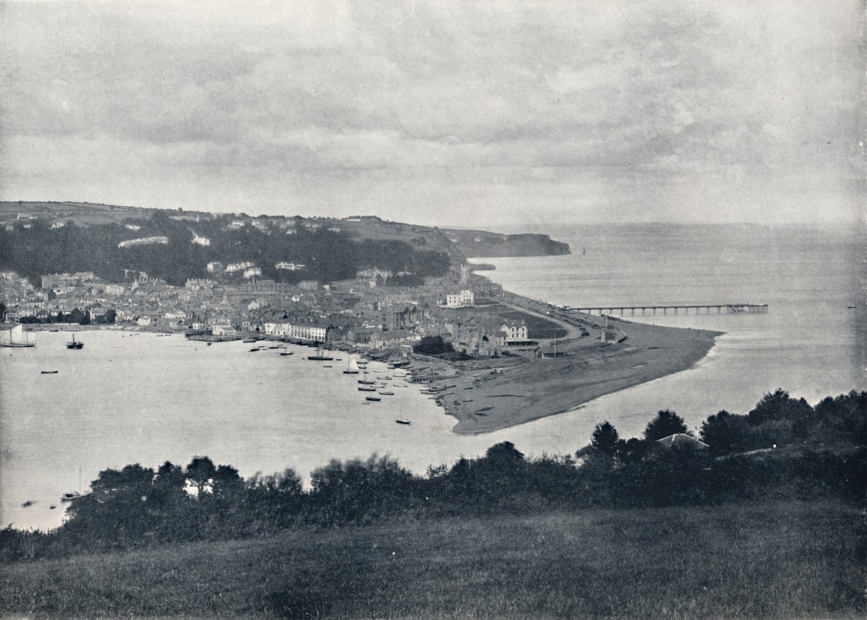 Teignmouth - Yleisnäkymä Deneen, 1895 tekijältä Unbekannt