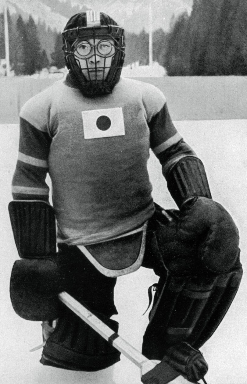 Teiji Homna, Japanin jääkiekkojoukkue, talviolympialaiset, Garmisch-Partenkirchen, Saksa, 1936 tekijältä Unbekannt