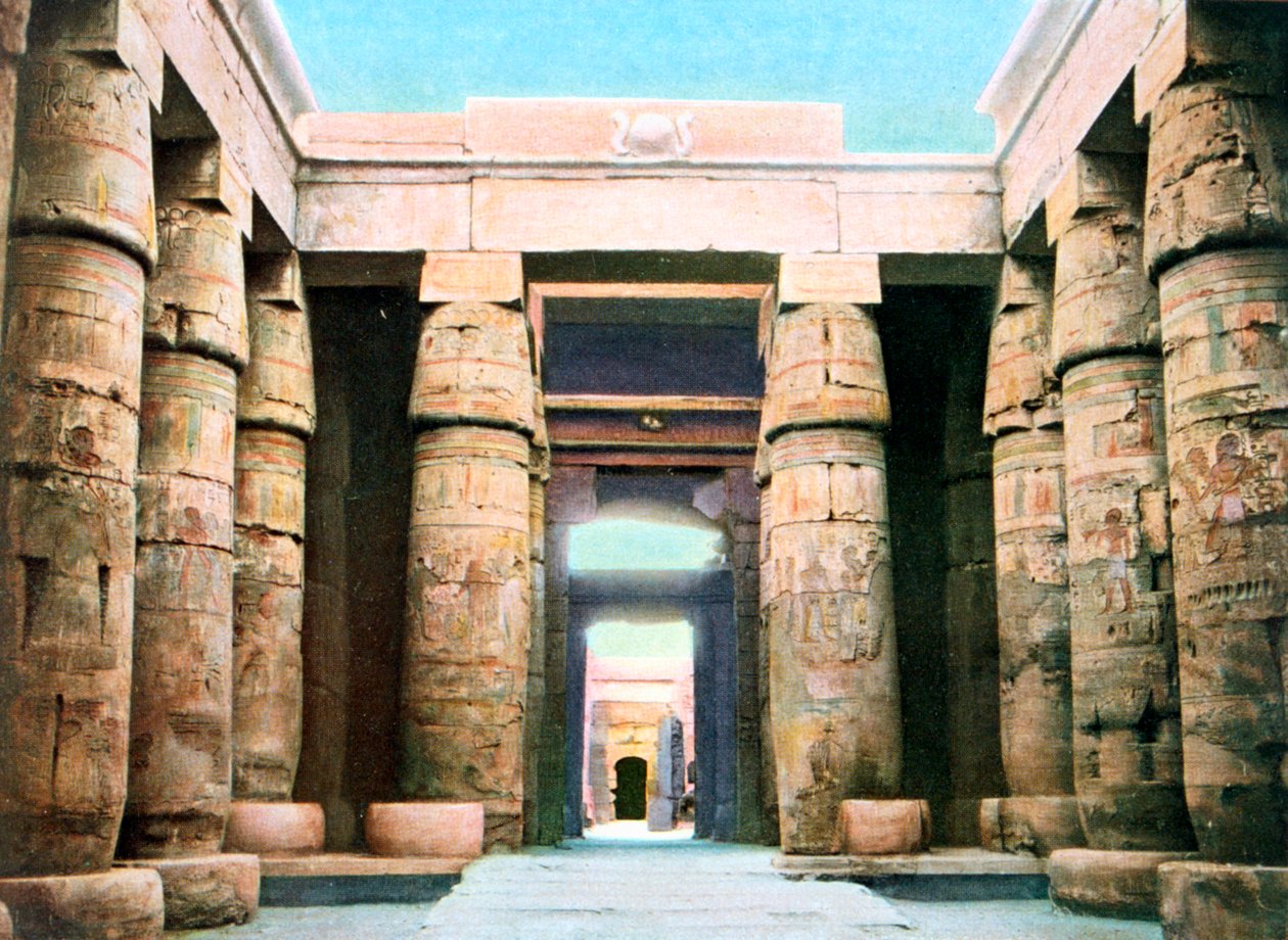 Khonsun temppeli, Karnak, Luxor, Egypti, 1900-luku tekijältä Unbekannt
