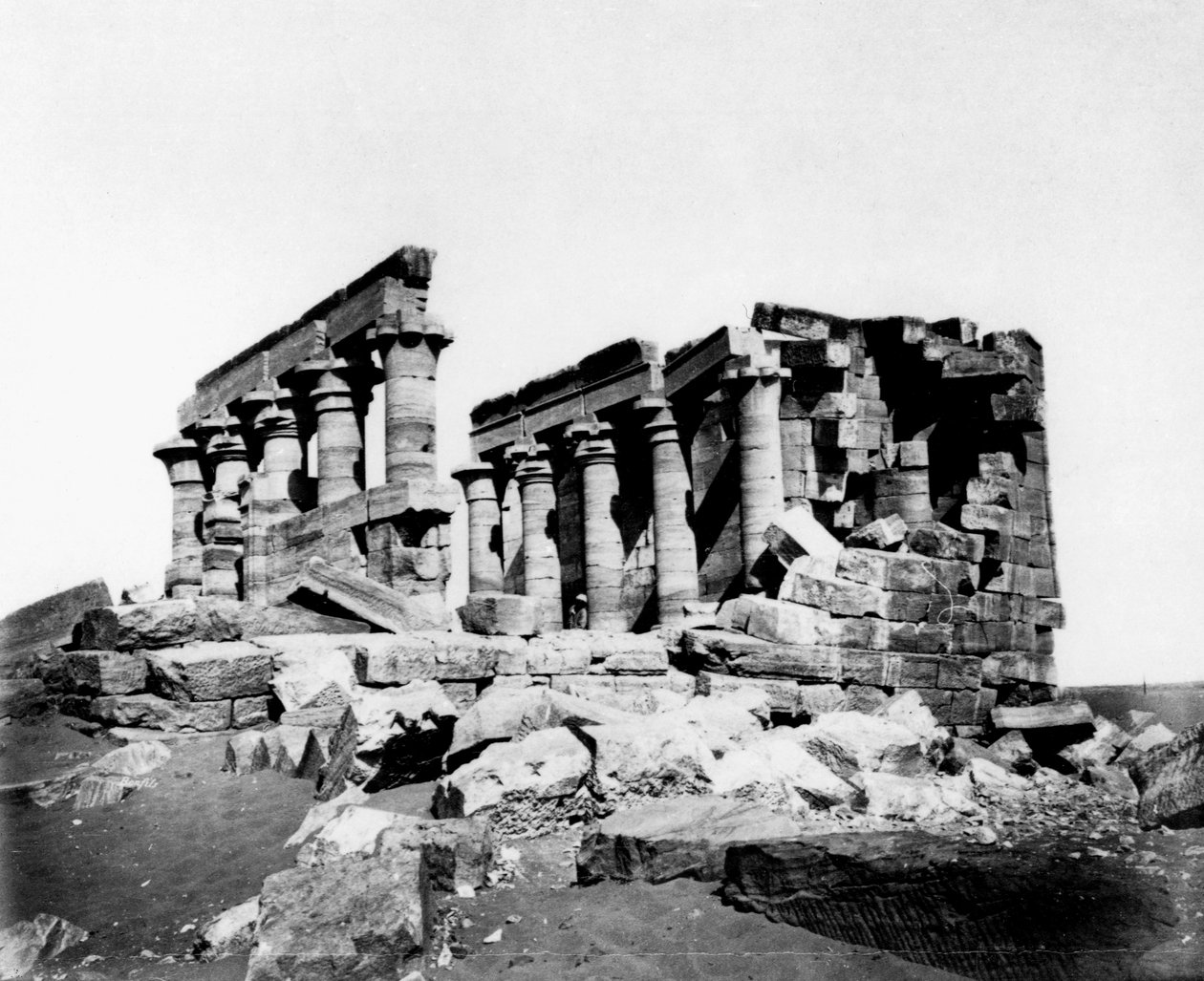 Maharrakahin temppeli, Nubia, Egypti, 1800-luku tekijältä Unbekannt