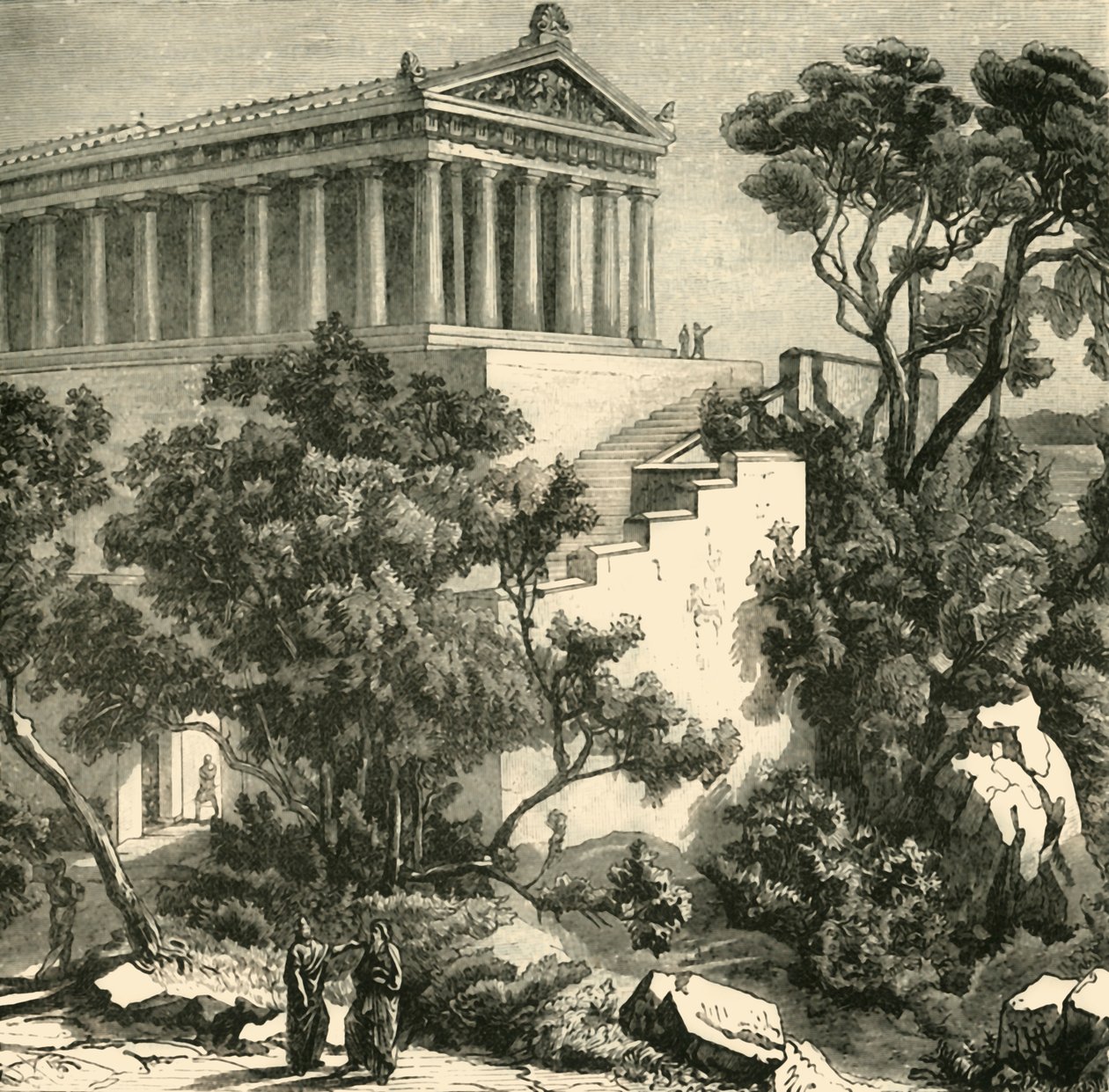 Poseidonin temppeli Kalaunassa, 1890. tekijältä Unbekannt