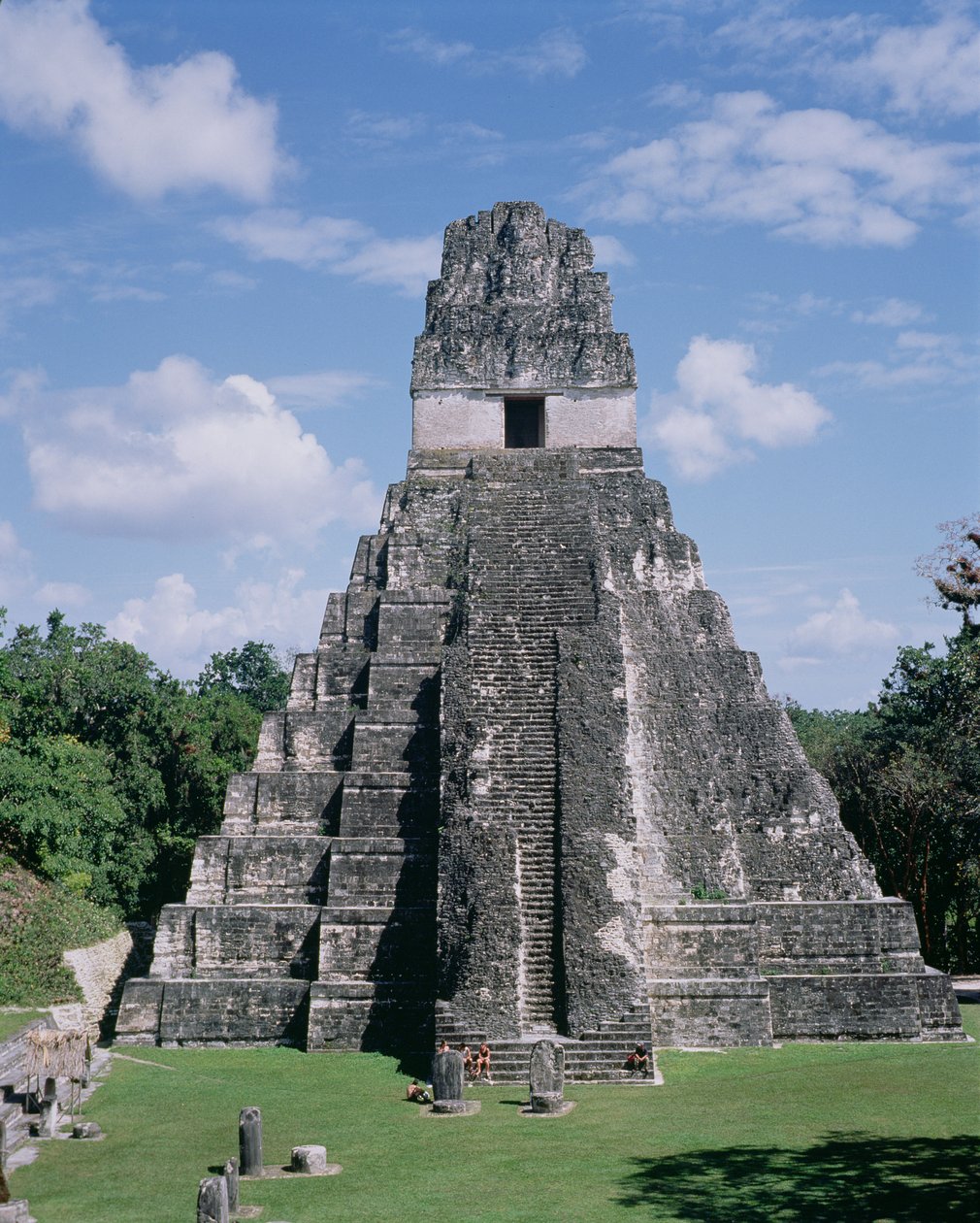 Jaguarin temppeli (Temple 1) Maya, myöhäinen klassikkokausi n. 600-900 (kuva) tekijältä Unbekannt