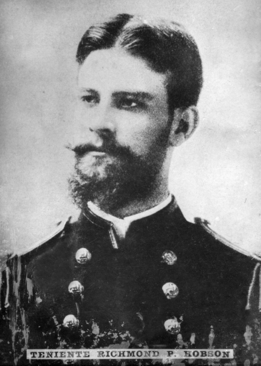 Teniente Richmond Pearson Hobson 1870-1937, Yhdysvaltain laivaston taka-amiraali, c1910 tekijältä Unbekannt