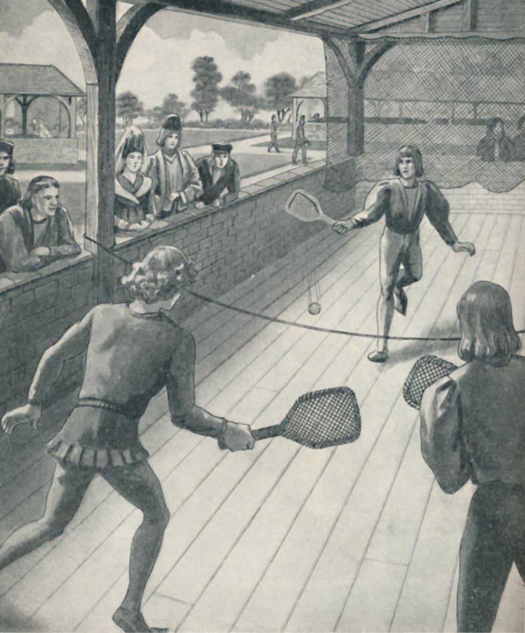 Tennis Tudorien päivinä, c1934 tekijältä Unbekannt