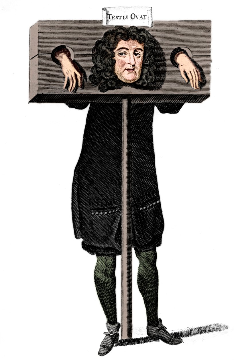Testis Ovat, Titus Oates pillerissä, 1600-luku c1905 tekijältä Unbekannt