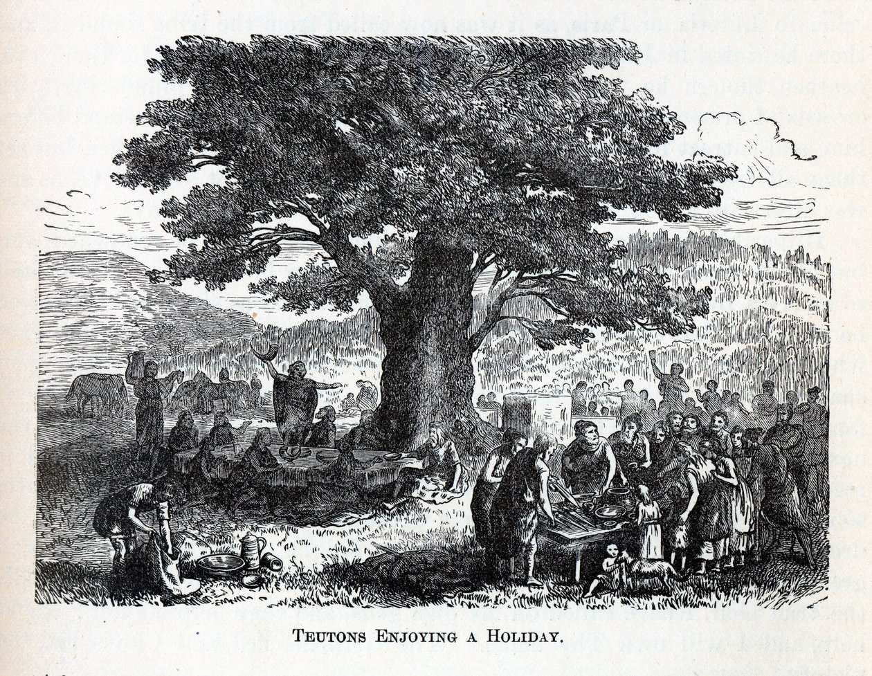 Teutonit nauttivat lomasta, 1882 tekijältä Unbekannt
