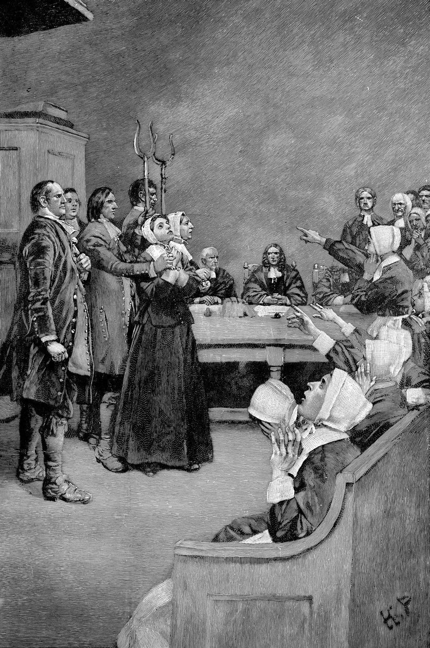Noidan oikeudenkäynti, Amerikka, 1600-luku, 1882 tekijältä Unbekannt