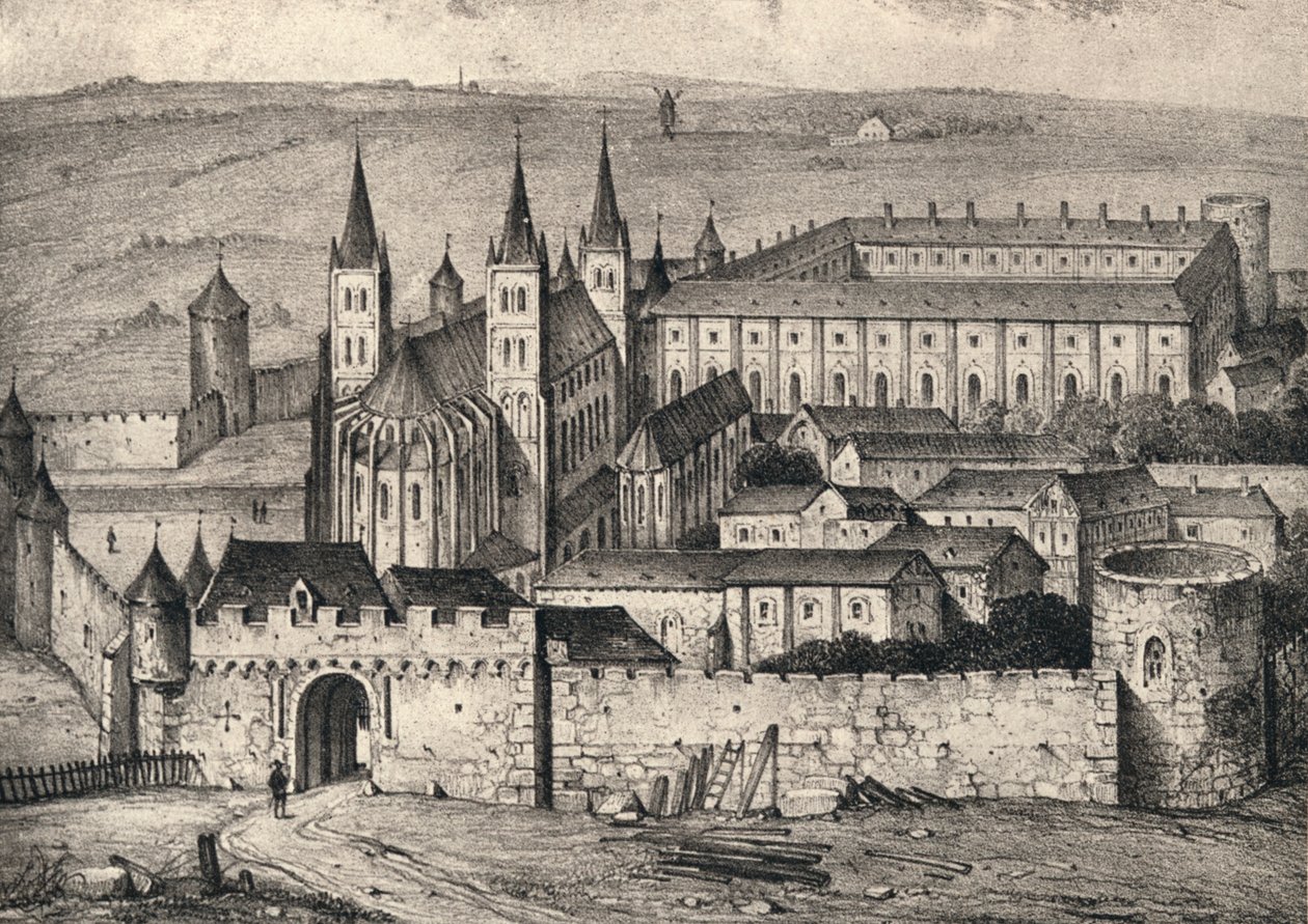 St Germain-des-Présin luostari 1300-luvulla, 1915 tekijältä Unbekannt