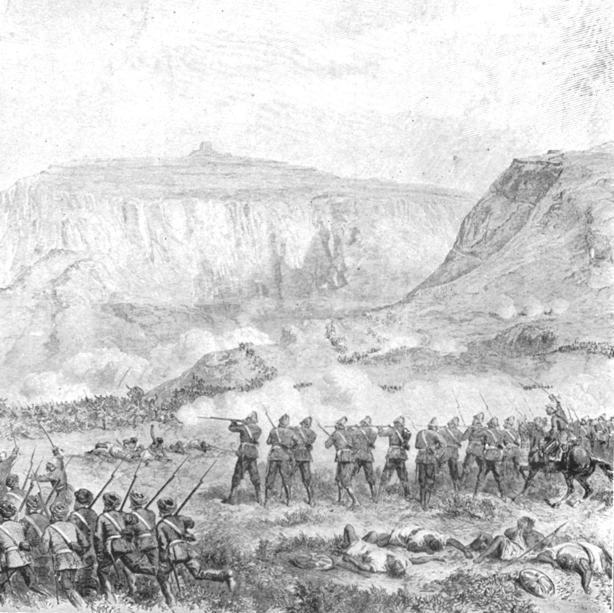 Abessinian retkikunta, 1868: Arogeen taistelu, pitkäperjantaina 10. huhtikuuta 1901. tekijältä Unbekannt