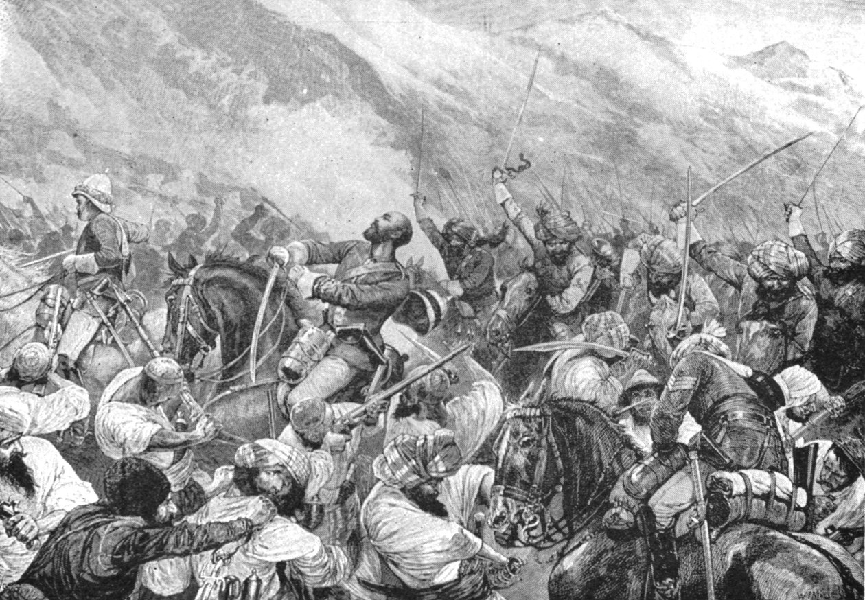 Afganistanin sota, 1879: Majuri Wigram Battyen kuolema Futtehabadin taistelussa..., 1901. tekijältä Unbekannt