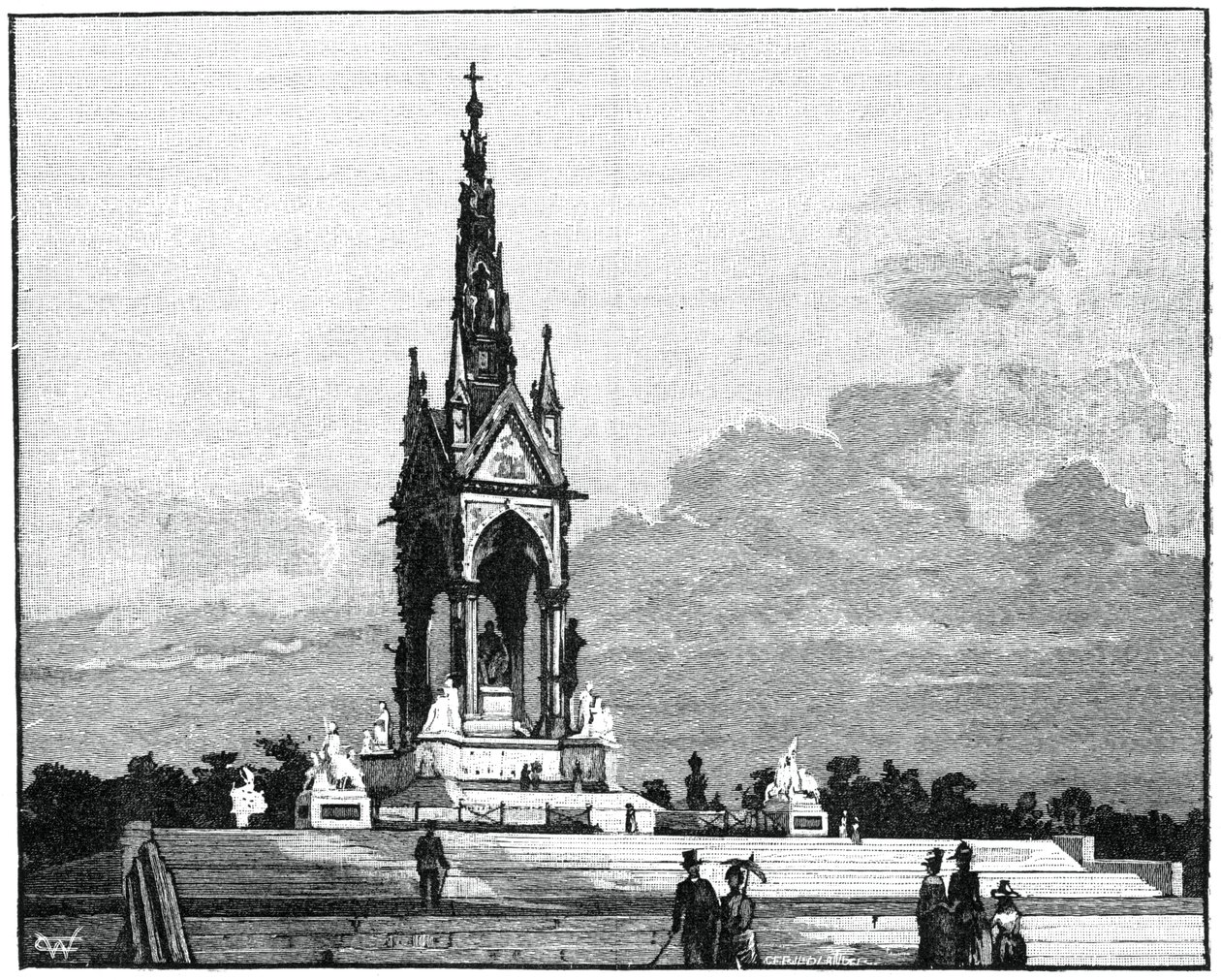 Albert Memorial, Kensington, Lontoo, 1900 tekijältä Unbekannt