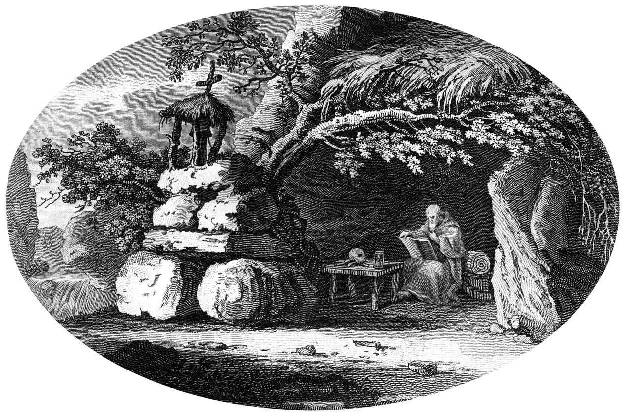 Muinaiset erakot, 1800-luku tekijältä Unbekannt