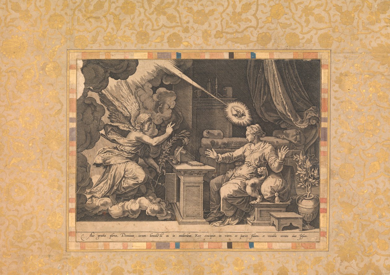 The Annunciation, Folio Bellini-albumista, n. 1600. tekijältä Unbekannt