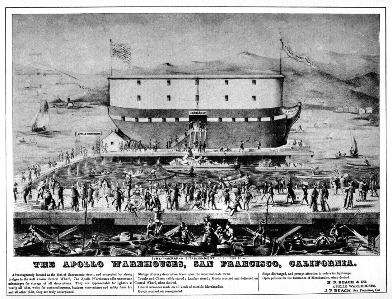Apollon varastot, San Francisco, Kalifornia, 1800-luku 1937 tekijältä Unbekannt
