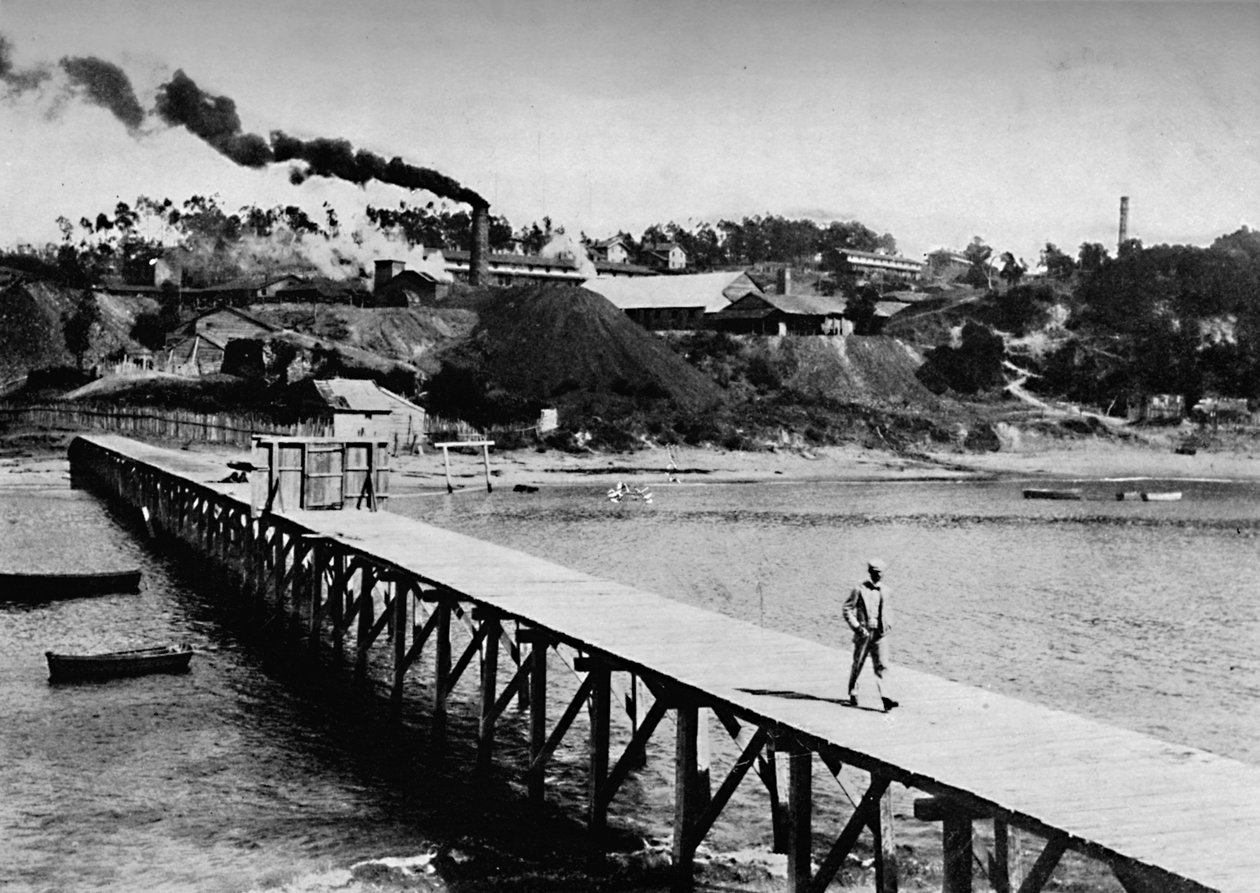 Araucon piiri tänään, Wharf at Lota, 1911 tekijältä Unbekannt
