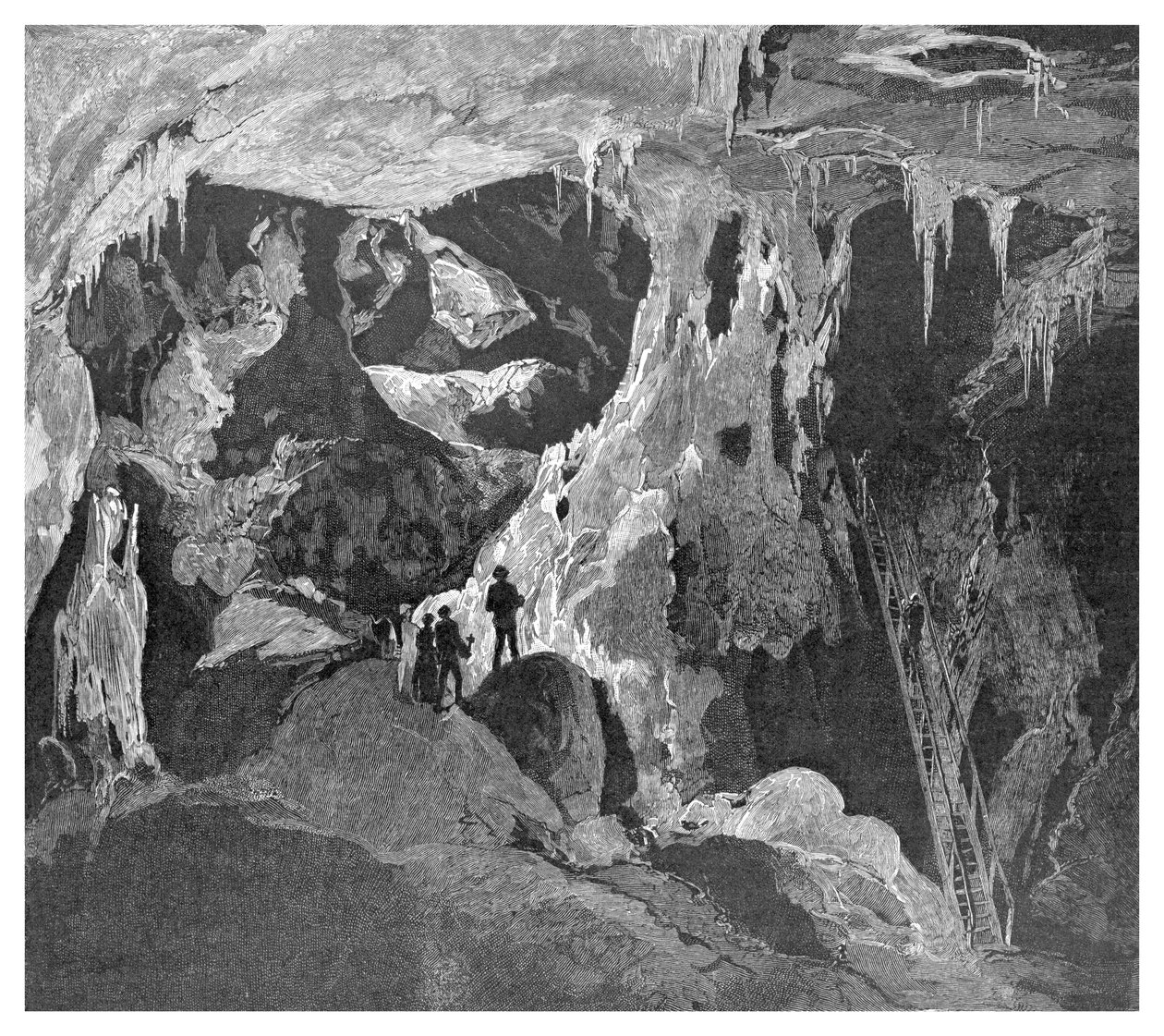 Kaariluola pohjoiseen, Jenolan Caves, Uusi Etelä-Wales, Australia, 1886 tekijältä Unbekannt