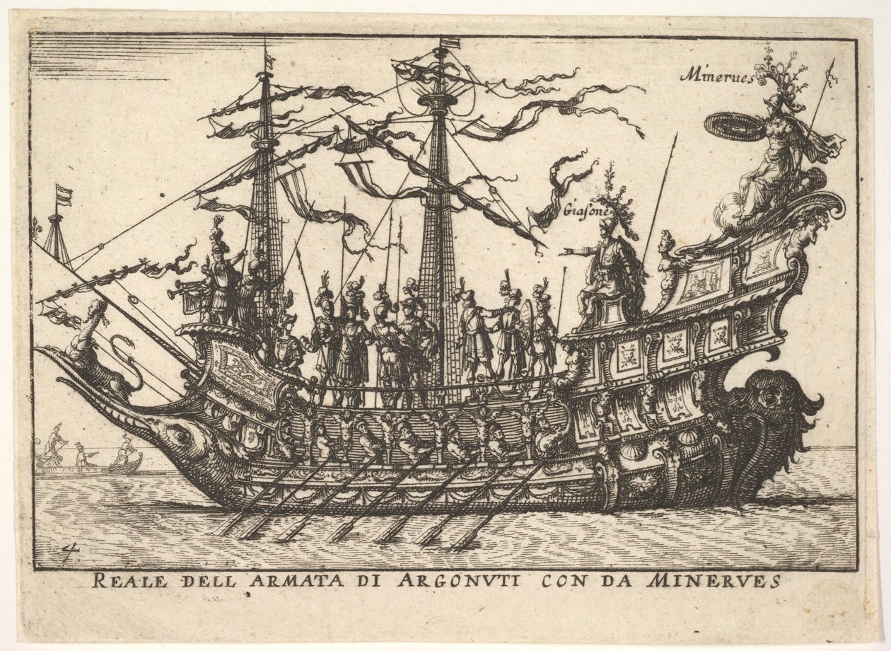 Argonautit, joita johti Minerva Reale dell army di Argonuti da Minervesin kanssa, ser..., 1664. tekijältä Unbekannt