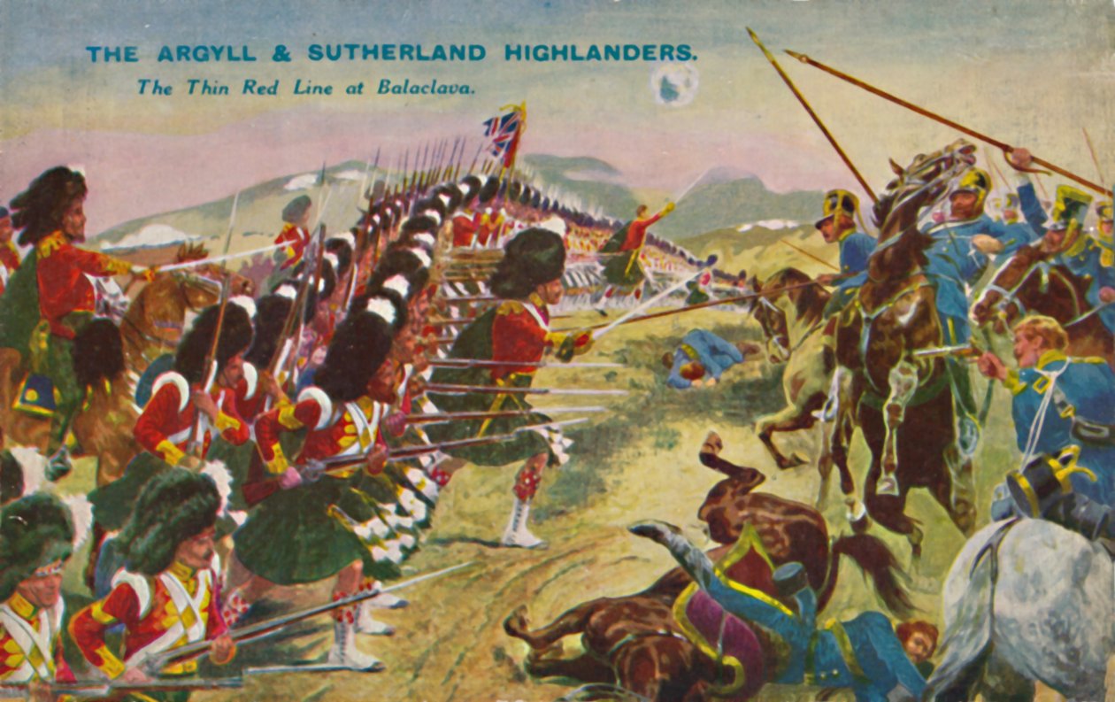 Argyll & Sutherland Highlanders. Ohut punainen viiva Balaclavassa, 1854, 1939 tekijältä Unbekannt