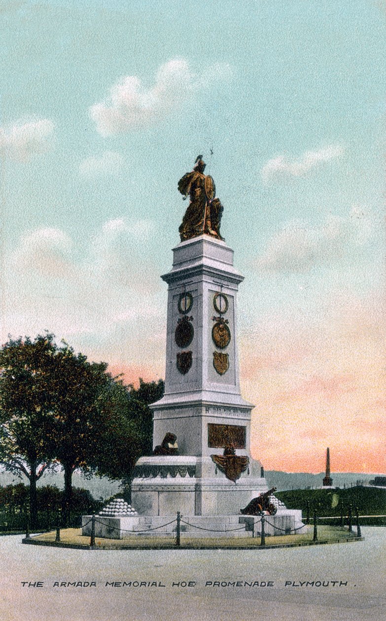 Armada Memorial, Hoe Promenade, Plymouth, Devon, 1900-luvun alku tekijältä Unbekannt
