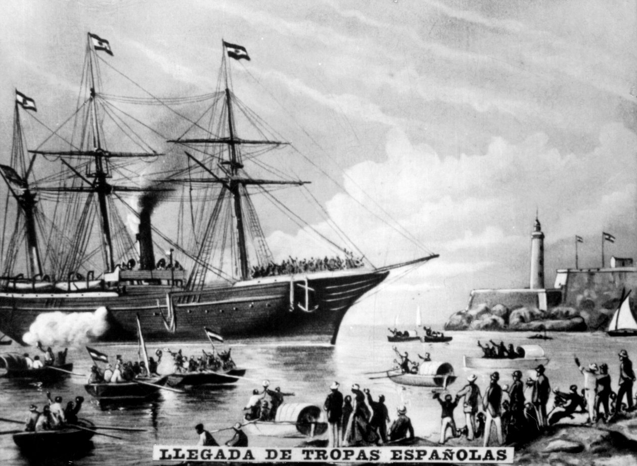 Espanjan joukkojen saapuminen, 1860- ja 1920-luvut tekijältä Unbekannt