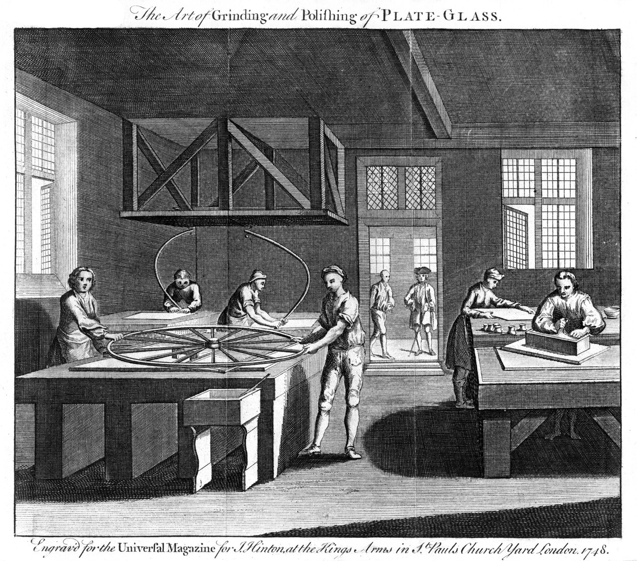 Lasin hionta- ja kiillotustaito, 1748 tekijältä Unbekannt