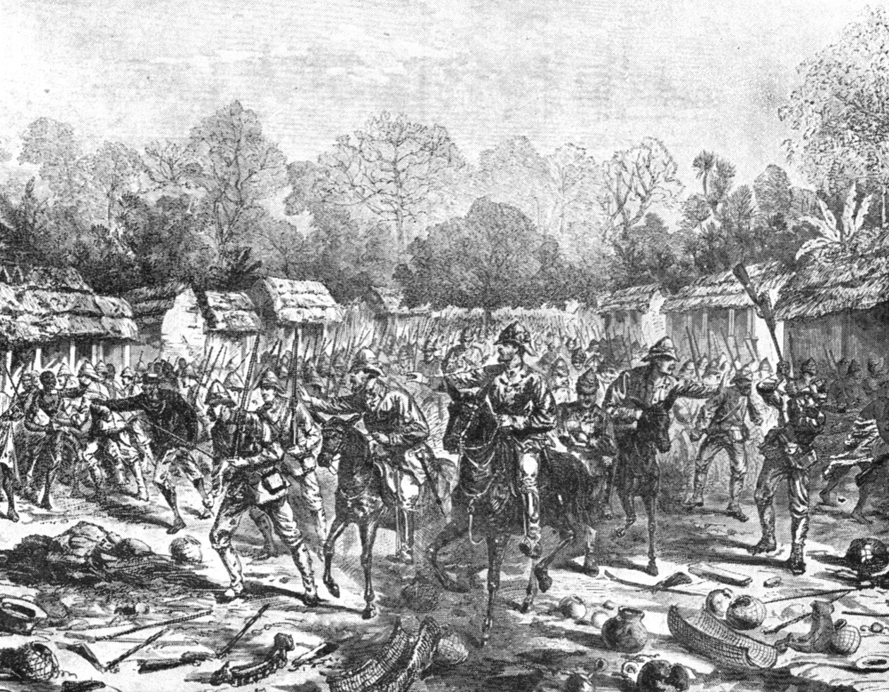 Ashanti Expedition, 1873-74: Sir Garnet Wolseley saapuu Kumasiin, 4. helmikuuta 1874, 1901. tekijältä Unbekannt