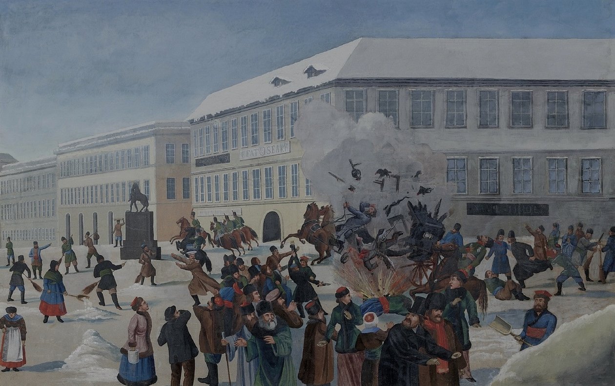Aleksanteri II:n salamurha 13. maaliskuuta 1881 tekijältä Unbekannt