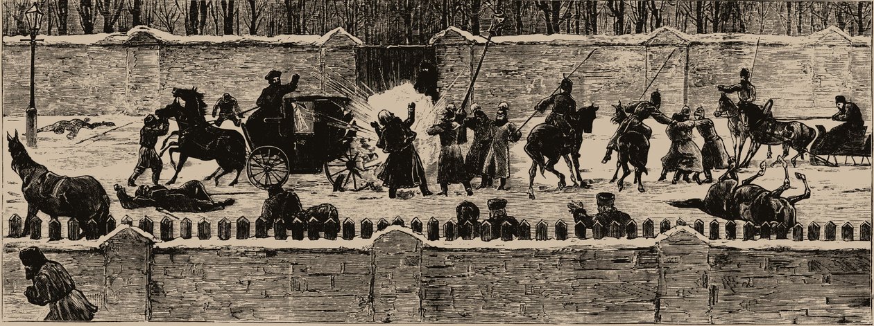 Aleksanteri II:n salamurha 13. maaliskuuta 1881. tekijältä Unbekannt