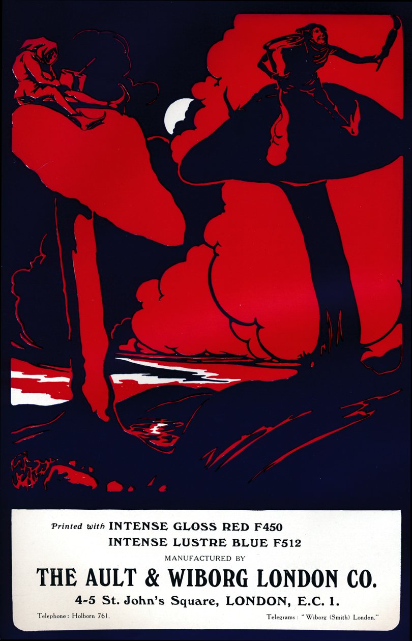 Ault & Wiborg London Co:n mainos, 1919 tekijältä Unbekannt