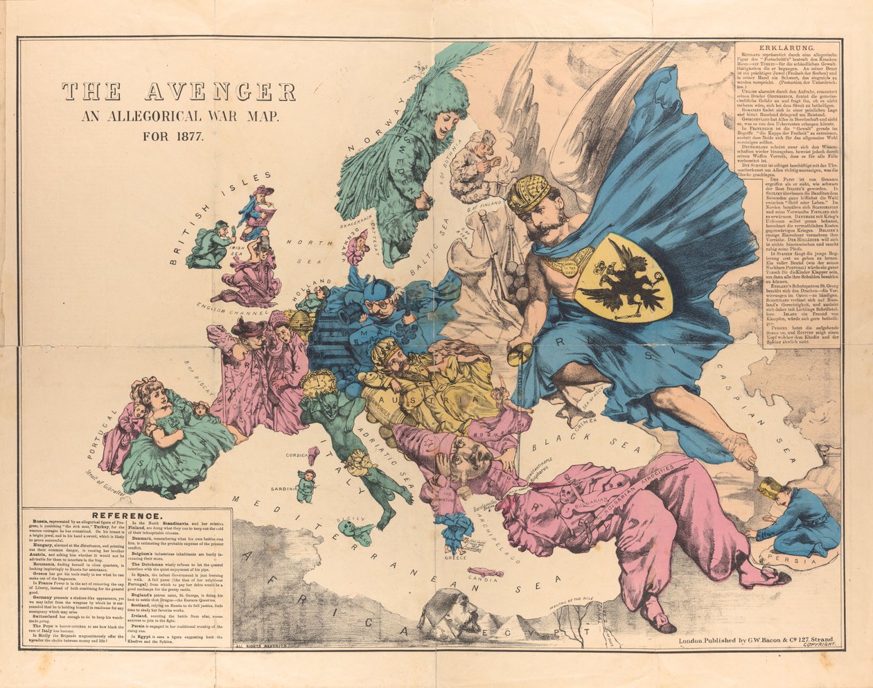 The Avenger: Allegorical War Map for 1877, 1876-1877. tekijältä Unbekannt