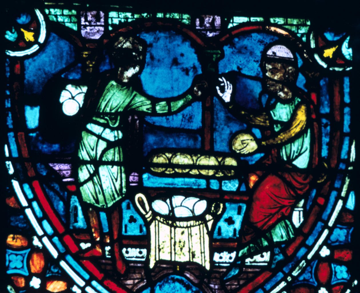 The Bakers, lasimaalaus, Chartresin katedraali, Ranska, 1194-1260 tekijältä Unbekannt