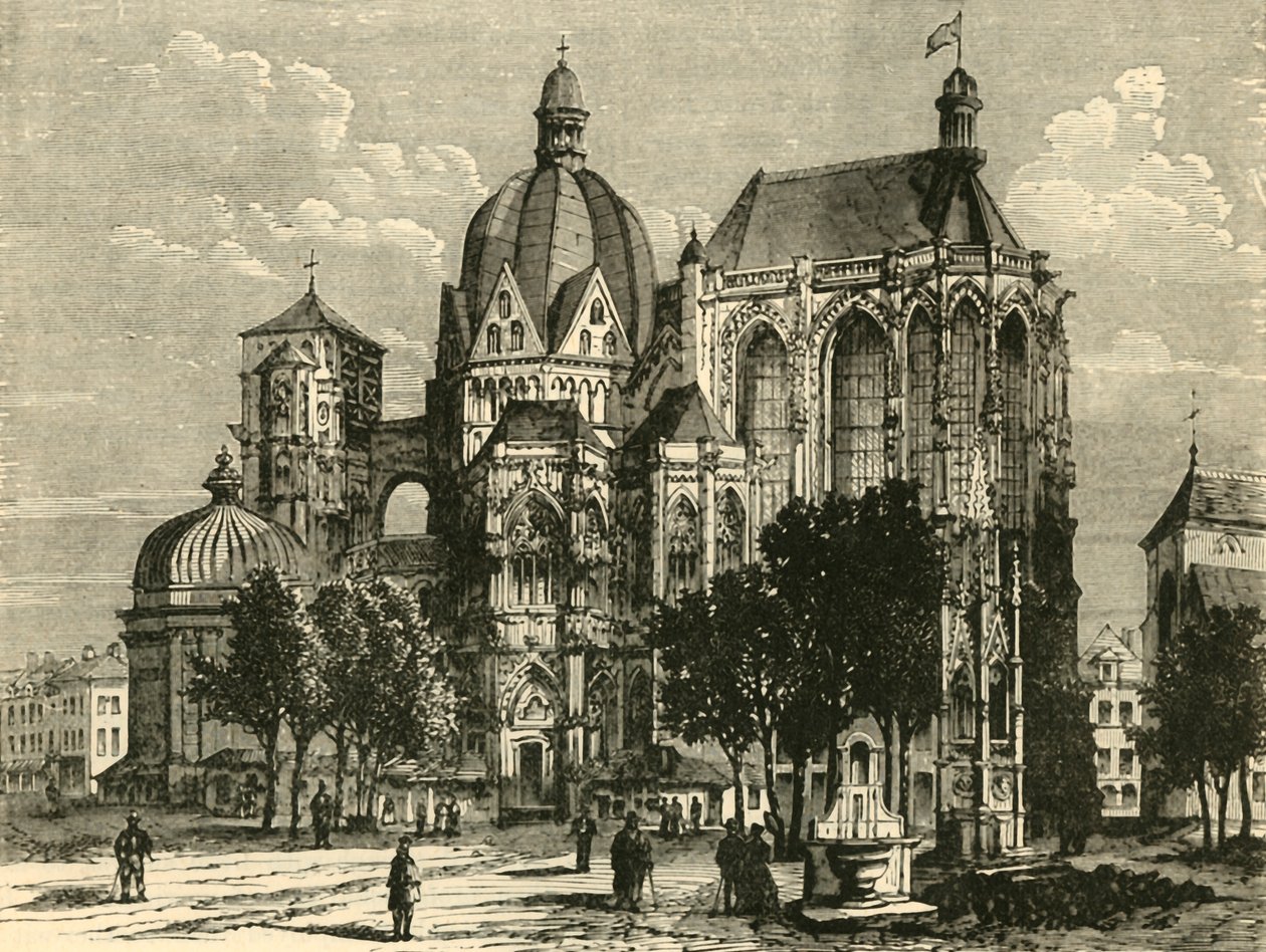 Aachenin basilika eli Aix-La-Chapelle, 1890. tekijältä Unbekannt