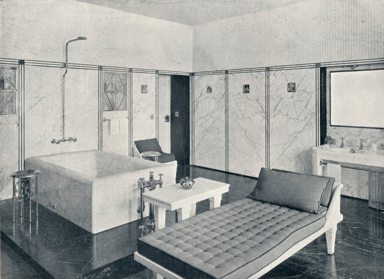 Stocletin palatsin kylpyhuone, Bryssel, Belgia, 1914 tekijältä Unbekannt