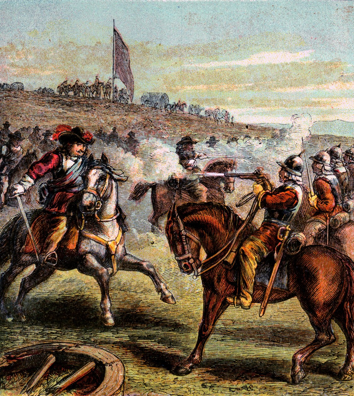 Nasebyn taistelu, 1645, c1850 tekijältä Unbekannt